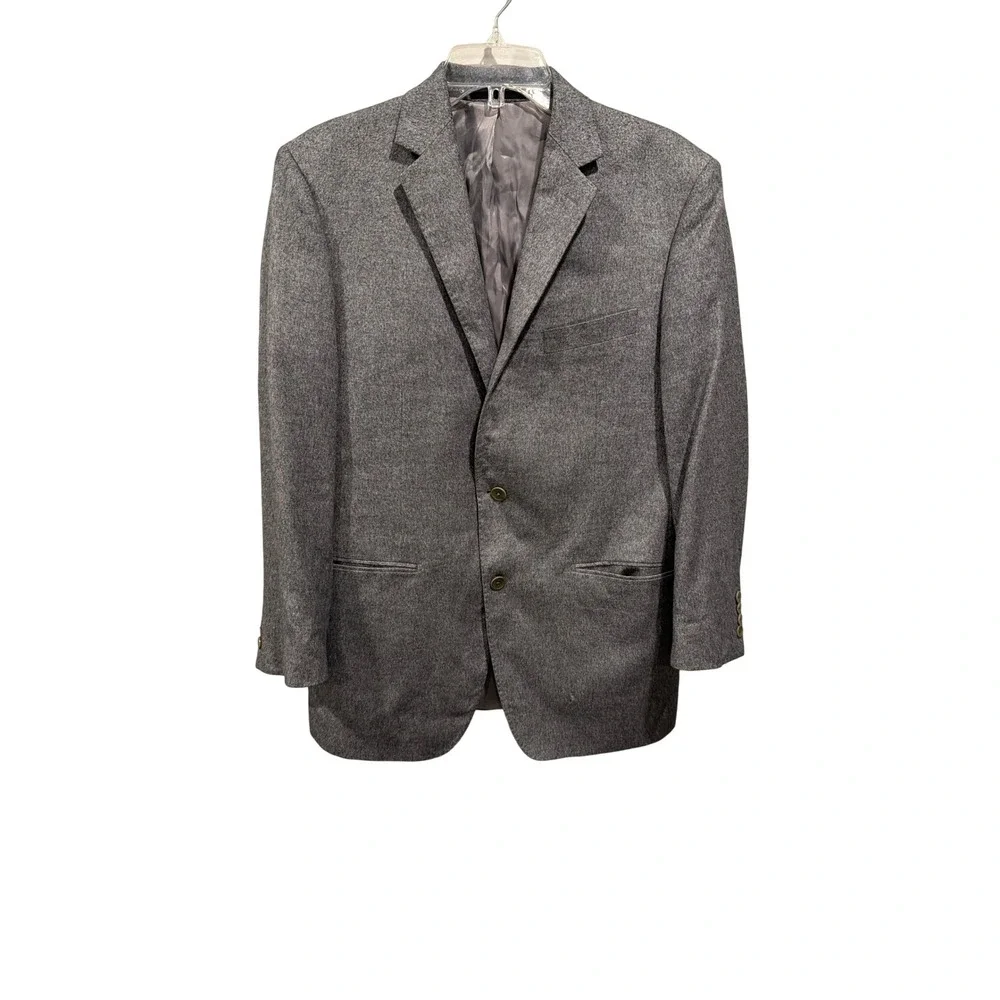 Paul Betenly Blazer Silver Silk Cashmere J-Sergio Sport Coat 40R Luxury 2-Button